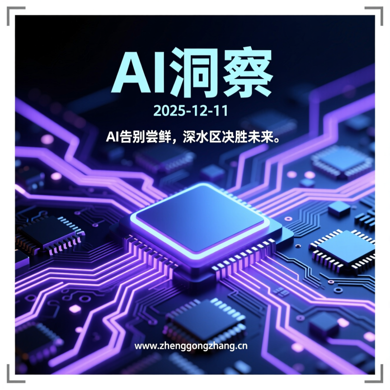 郑工长·AI洞察｜2025.12.11·企业AI深水区！亚马逊全面推Agent