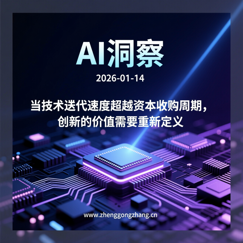 郑工长·AI洞察|2026.01.14·20亿收购10天被超!智能体商品化狂飙
