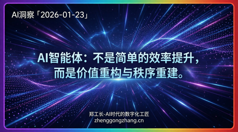 郑工长·AI洞察|2026.01.23·AI重估!1300亿市值一夜蒸发!