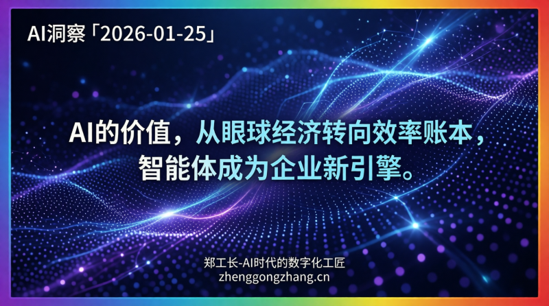 郑工长·AI洞察｜2026.01.25·200亿！OpenAI急转弯，企业智能体狂飙