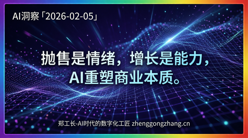 郑工长·AI洞察｜2026.02.05·软件股巨震！市场反噬AI