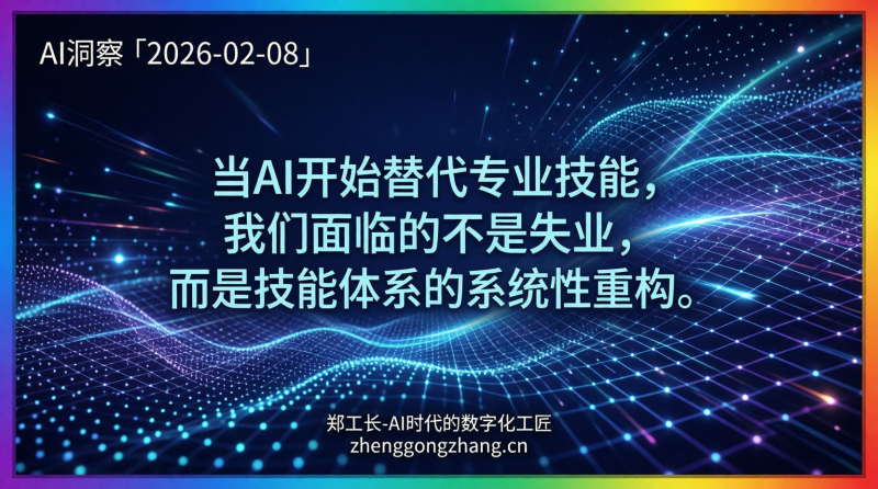 郑工长·AI洞察｜2026.02.08·技能贬值！医生会计集体焦虑